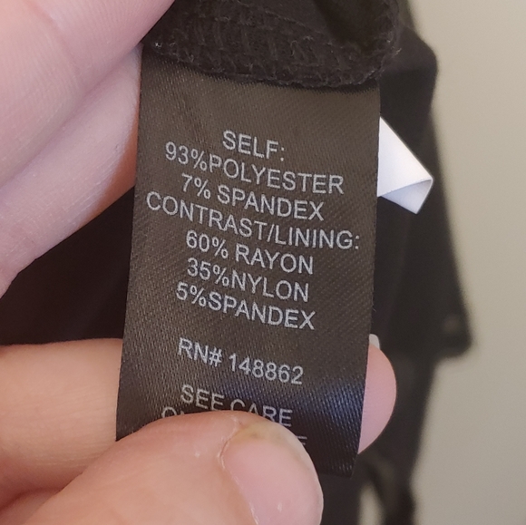 Torrid Black Mesh Insert Side Slit Ponte Maxi Skirt Women's Size 0X - Picture 5 of 7